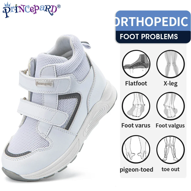 Princepard Kids Orthopedic Shoes Children Autumn High Top Sneaker Boys Girls Correct Flatfoot Toe Walking Arch Support Care - AliExpress Children's Shoes