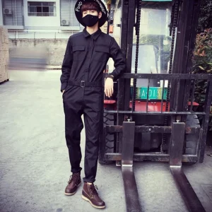 Men's New Cargo Jumpsuit Small Leg Pants Fashion Men's Casual Long Sleeve Jumpsuit Hair Stylist's Plus Size Clothing - AliExpress Pants