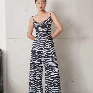 Ele Zebra Forest One-Piece Pantsuit Women's Svel Strap Design High Waist Long Pants Cotton Thin Summer Faion - AliExpress Jumpsuits&Rompers