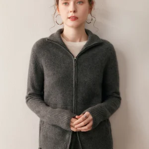 Double Layer Zipper Design Camere Cardigan Women's Loose Knitted Outerwear Casual Luxury Faion Versatile Sli Top - AliExpress Sweaters&Jumpers