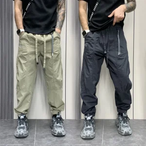 Qui Dry Casual Pants Men's Faion Splice Slim Fit Trousers Harlan Pants Polyester Cotton Blend Autumn Winter Leisure Wear - AliExpress Pants