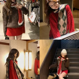 Loose Fit Knitted Wool Sweater Long Sve Crew Ne Patterned Casual Sle Women's Autumn Winter Faion Versatile White Yarn - AliExpress Sweaters&Jumpers