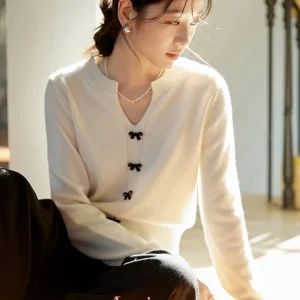 Moriirose Women's Knitted Wool Sweater Cardigan ay Knot Casual Sle Long Sve V-Ne ort Length Autumn Top - AliExpress Sweaters&Jumpers