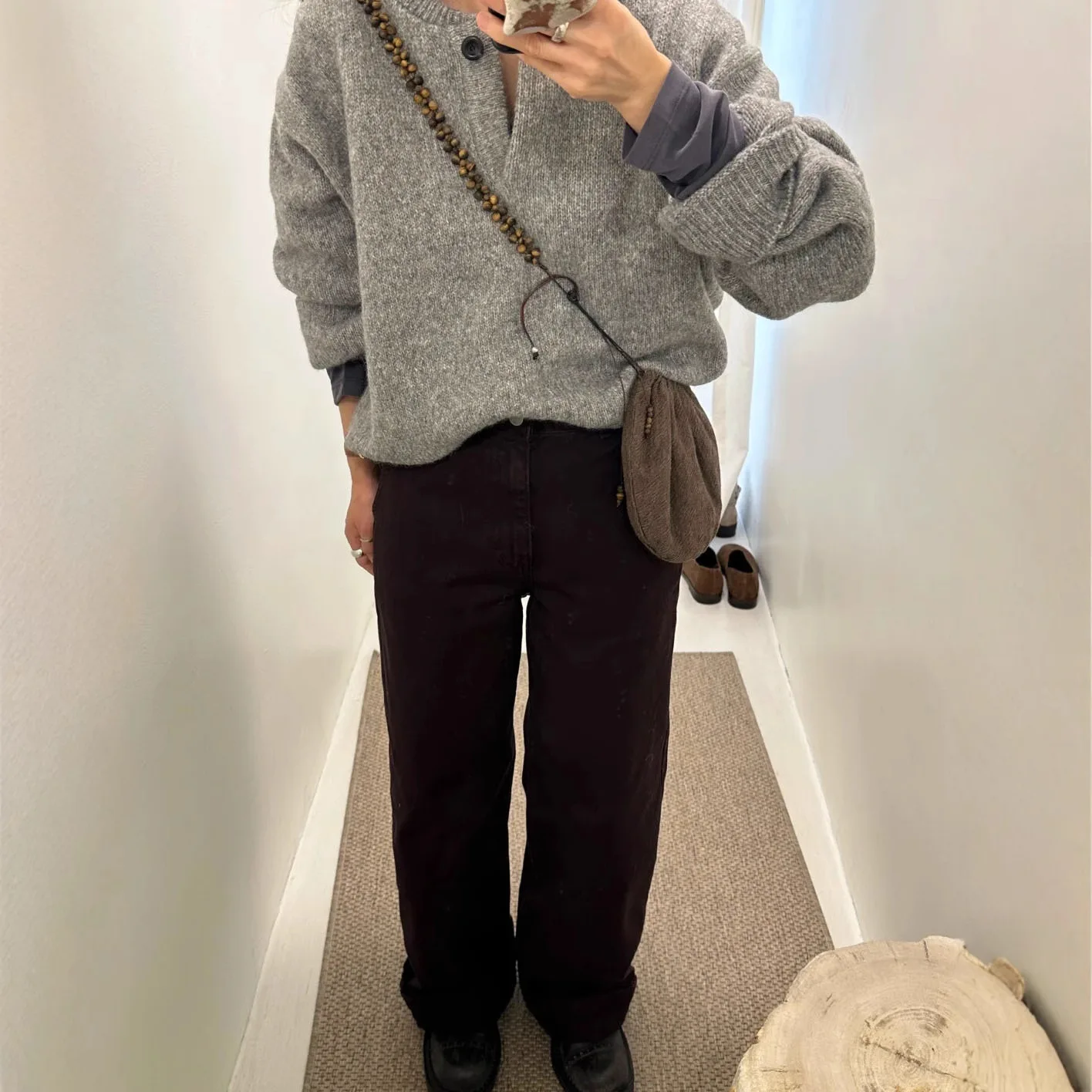 Moa Henry Collar One-Button Knitted Sweater Loose Fit Basic Sle Woolen Women's Overhead Knitwear Medium Thin - AliExpress Sweaters&Jumpers