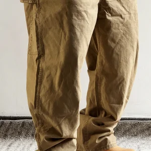 Bens Vintage Waed Mud Dye Casual Pants Loose Straight Leg Logging Workwear Cotton Retro Sle Men's Loose Fit Straight Leg ... - AliExpress Pants