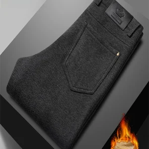 TUCANO Men's Woolen Fce Lined Thiened Casual Pants Autumn Winter Straight Leg Busin Warm Slim Fit Long Trousers - AliExpress Pants