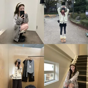 Handmade Knitted Soft Cozy Lazy Women's Sweater Jaet Winter Warm Loose Top V-ne Long Sve Regular Length Single Button - AliExpress Sweaters&Jumpers