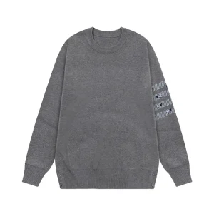 Classic Gd Embroidered Left Sleeve round Neck Loose Unisex Knitted Sweater Casual Trendy Base Shirt Cotton Blend Fa... - AliExpress Sweaters&Jumpers