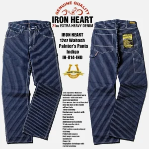 IRON HEART Core 12oz striped engineer pants painter pants overalls - AliExpress Pants