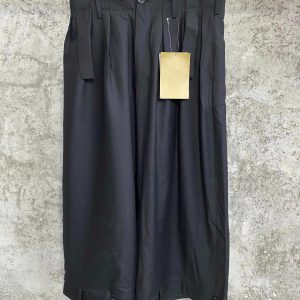 TOP-YAMAMOTO double-layer hemline nine-inch pants, Barron pants, dark style wide-leg pants - AliExpress Pants
