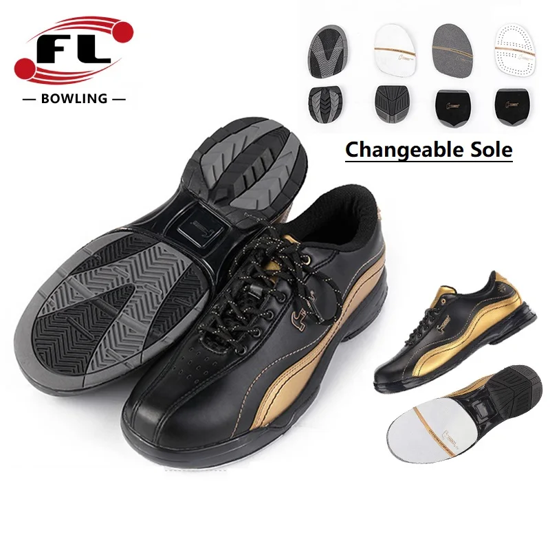 Men Women Changable Sole Bowling Shoes Right Left Hand Skidproof Sneakers Soft Leather Trainning Shoes Unisex Bowling Footwear - AliExpress Sneakers