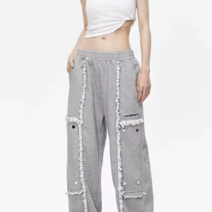 Spring New Style Street Fashion Splicing Sport Loose Casual All-Match Pure Color Wide Leg Straight Long Pants Unisex - AliExpress Pants