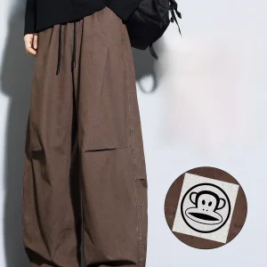 PaulFrank Men's Loose Wide Leg Knife Pants Casual Cotton Straight Leg Summer New Sle American Sle Leisure Trousers - AliExpress Pants