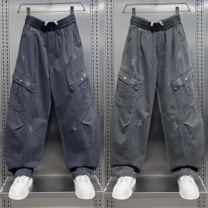 American Sle Men's Casual Pants with Large kets Straight Leg Workwear Loose Fit Summer Trendy Design Sensation Leisure T... - AliExpress Pants