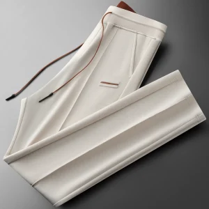 JSBD Autumn/Winter Italian Old Money style light luxury Tencel wool sport pants Men's solid color straight-leg casual pants - AliExpress Pants