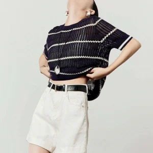 Loose Fit ort Sve round Ne Knitted Sweater Women's Sle Summer New Arrival Simple Design Sense Hollow out Blue Color - AliExpress Sweaters&Jumpers