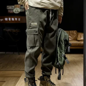 American Retro Workwear Pants Men's Spring New Loose Fit Casual Trousers Autumn Winter Fce Lined Cargo Pants Faion Brand - AliExpress Pants
