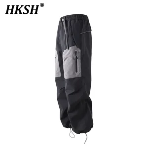HKSH 2025 Spring Autumn New Men's Tide Dark Punk Cargo Pants Outdoor Hiking Safari Style Pockets Chic Ins Niche Techwear HK4329 - AliExpress Pants