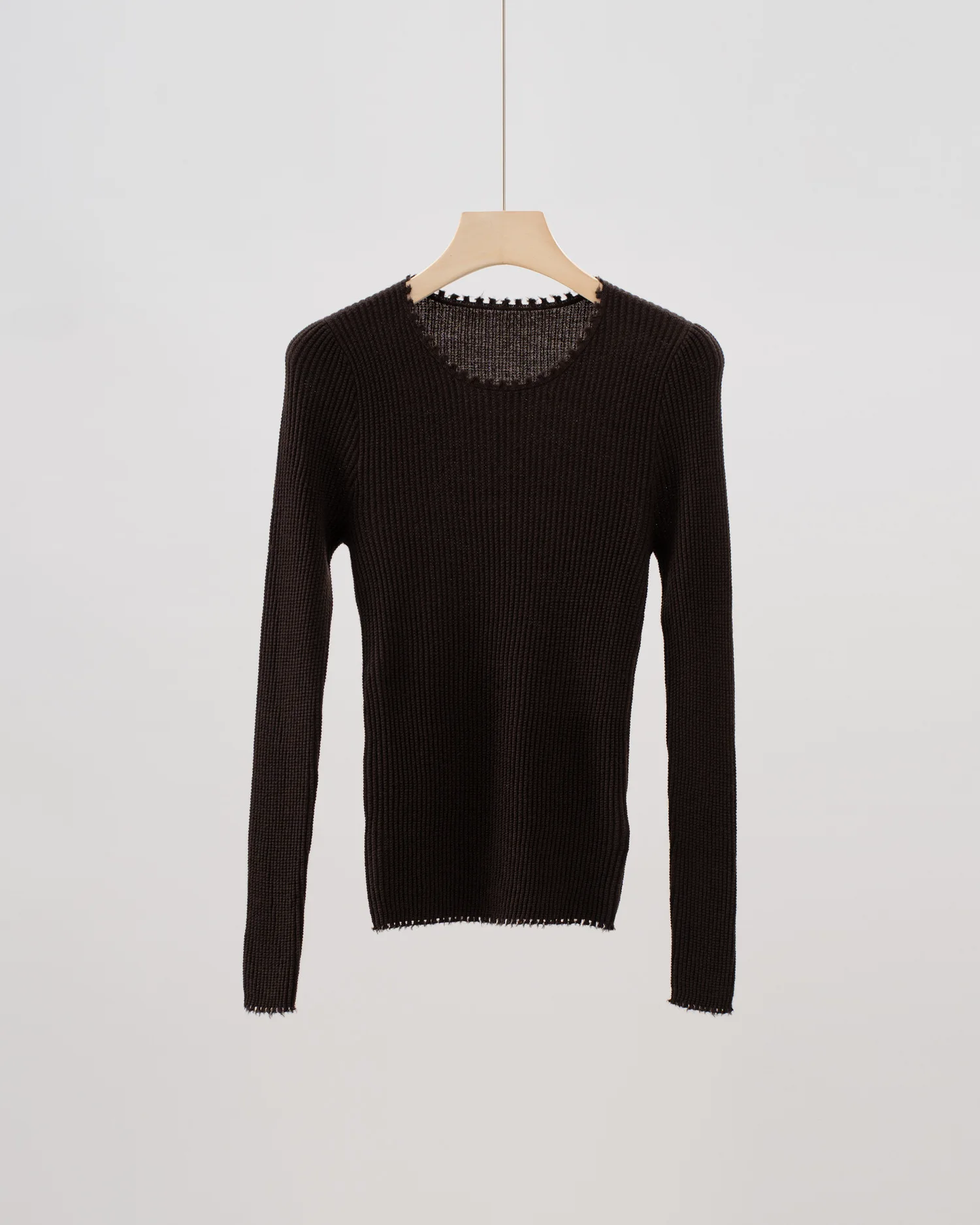 2025 New Wool Base Round Neck Elastic Knitted Long Sleeve Thin Casual Versatile Tops For Women - AliExpress Sweaters&Jumpers