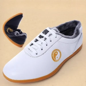 Winter Genuine Cowhide Leather Tai Chi Shoes thickening for Kung Fu Wushu Martial Arts Soft Flexible Sole Light weight Men Women - AliExpress Sneakers