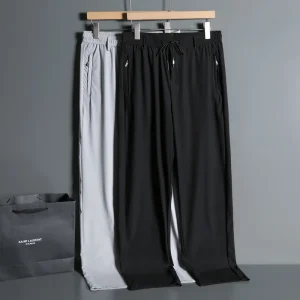 plus Size Fce Lined Thiened Casual Pants Men Straight Leg Loose Middle Age Dad Sports Pants Autumn Winter Leisure Trousers - AliExpress Pants