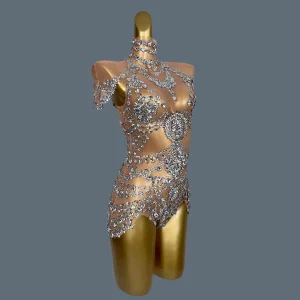 Sparkly Diamonds Bodysuit Women Sexy Mesh Transparent Dance Outfit Performance Costume Singer Party Club Show Stage Wear Wuniang - AliExpress Jumpsuits&Rompers