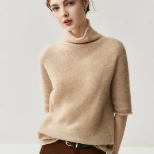 Casual High Collar Knitted Sweater Women's Svel Loose Fit Slimming Versatile Wool Blend Base irt Top Trendy f Sve - AliExpress Sweaters&Jumpers