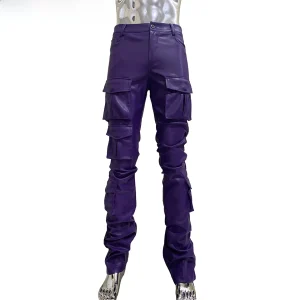 Waterproof Windproof PU Workwear Leather Pants Men's Slim Fit Multiple kets Wear Resistant Youth Faion Autumn New Arrival - AliExpress Pants