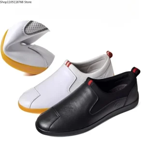 Genuine Cowhide Leather Tai Chi Shoes for Kung Fu Wushu Martial Arts Soft Flexible Sole Light Weight Men Women Footwear - AliExpress Sneakers
