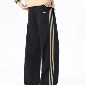 MMOPTOP Men's Casual Pants Quick Dry Drapey Loose Straight Leg Retro Stripes Street Style Versatile Long Trousers - AliExpress Pants