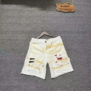 Casual High Street Distred Hand-Painted Splatter ort Pants Men Women Trendy Summer orts Straight Leg Youthful Energy - AliExpress Pants