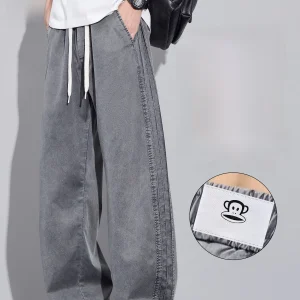 PaulFrank Summer Thin Casual Pants Men's Trendy Drape Straight Loose Knife Pants Breathable Comfortable Straight Leg T... - AliExpress Pants