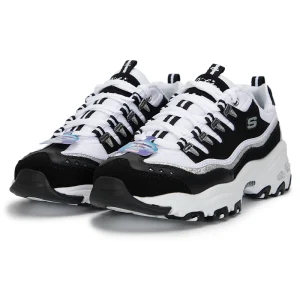 Skechers Lace-Up Women's Sports Panda Shoes, Lightweight, Fashionable Casual Shoes, Comfortable Thick-Soled Height-Increasing Dad Shoes 11914-Bkw - AliExpress Sneakers