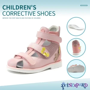 Girls Summer Sandals with Flower Princepard Children's Orthopedic Shoes Ankle Support Corrective Toe Walking Club Feet - AliExpress Children's Shoes