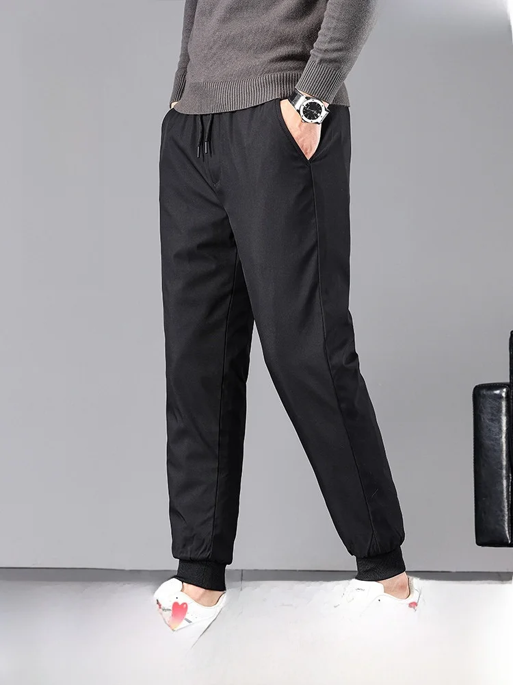 Snow Flng Spring 2026 Men's down Pants Goose down Dstring Elastic Waist Warm Comfortable Simple Sle Long Pants - AliExpress Pants