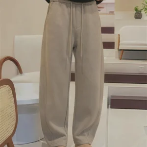 High-End Men's Winter Casual Pants Fce Lined Thi Straight Leg Drapey Versatile Knife  Polyester Fiber Casual Sle - AliExpress Pants