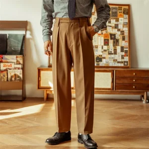 Red Tornado Army No 2 Dress Pants High Rise Mens Casual Trouser Straight Fit - AliExpress Pants