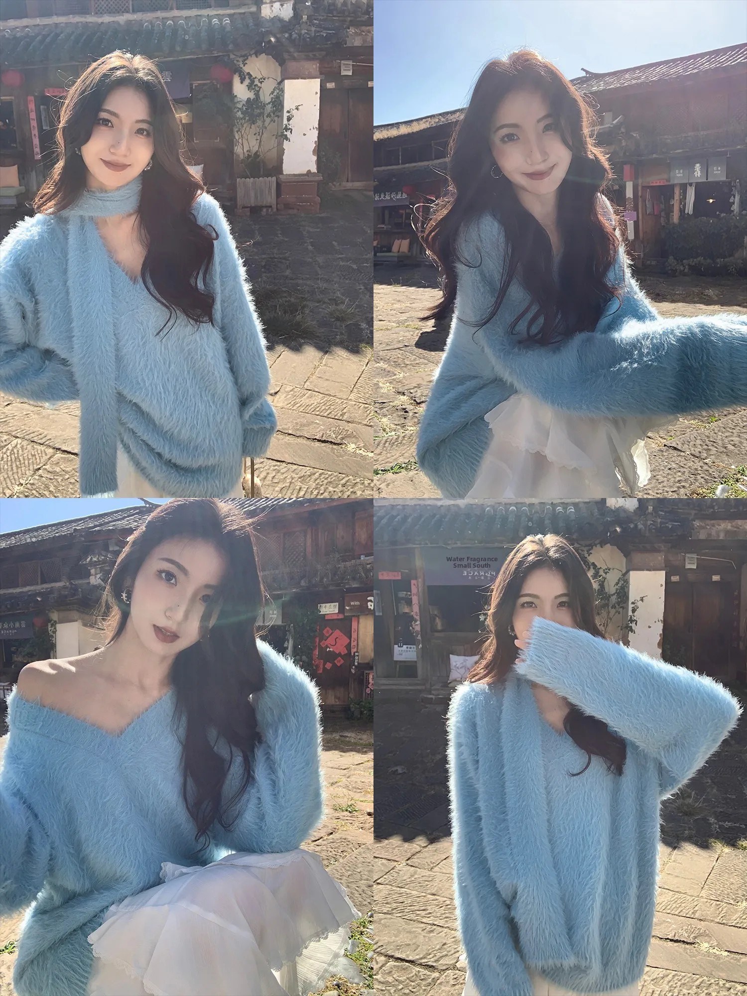 Mulvan Women's Soft Faux Mink V-ne Sweater Casual Loose Knitted Long Sve Color Winter Aosphere Top - AliExpress Sweaters&Jumpers
