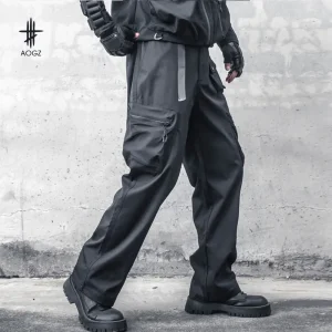 AOGZ Streetwear Casual Multiple Pockets Cargo Pants Men Pants Harajuku Hip Hop Joggers Pants Elastic Waist Trousers Techwear - AliExpress Pants