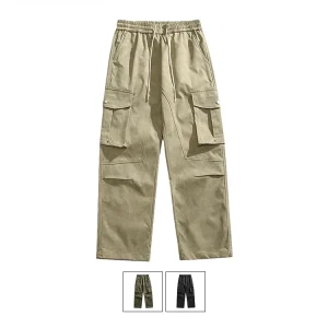Casual Straight Leg Workwear Trousers Men's Sle MMOPTOP ex All-Match Paratrooper Trendy Loose Fit Long Pants - AliExpress Pants