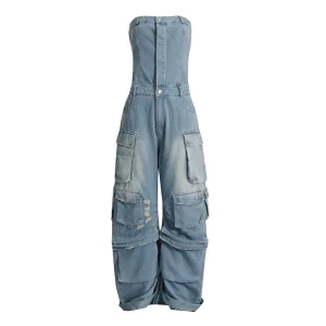 STUDIO Street Sle Denim Overalls Women's American Pear Body ape Jumpsuit High Waist Long Pants Workwear Spring Autumn - AliExpress Jumpsuits&Rompers