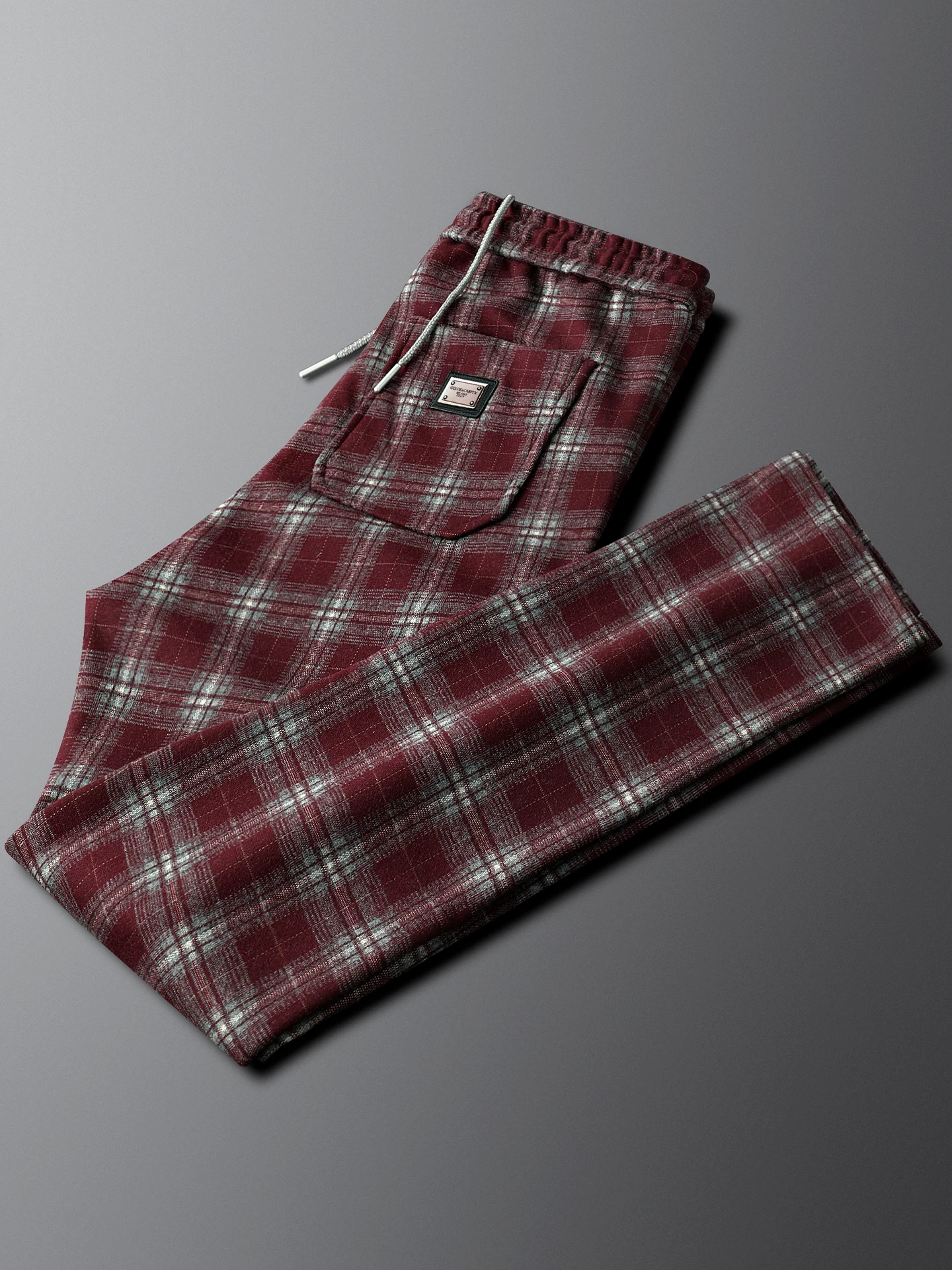 Luxury Briti Sle Men's Thiened Plaid Casual Pants Elastic Waist Straight Leg Sport Sweatpants Breathable Comfortable Po... - AliExpress Pants