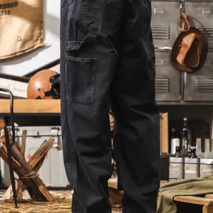 American Retro Double Tra Diagonal Heavyweight Logging Pants Men Spring Straight Loose Wide Leg Casual Pants Workwear - AliExpress Pants