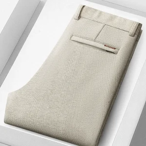 High-End Casual Pants for Men Autumn Winter New Style Silk Wool Luxury Business Straight Leg Long Pants Mid-Aged Men - AliExpress Pants