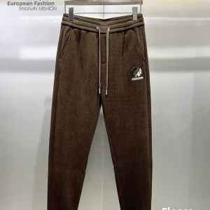 Men's Winter Thiened Fce Lined Trousers Casual Dstring Bundled Sweatpants Slim Fit Spor Polyester Elastic Fiber - AliExpress Pants