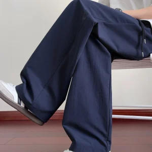 Men's Casual Pants Summer American Trend Blue Me Breathable Straight Leg Trousers Comfortable Street Sportswear - AliExpress Pants