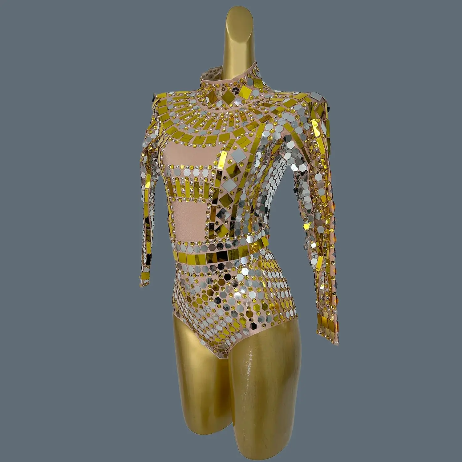 Women High Cut Thong One Piece Leotard Sparkly Rhinestone Sequins Spandex Bodysuit Nightclub Party Showgirl Stage Wear Fangjinqi - AliExpress Jumpsuits&Rompers