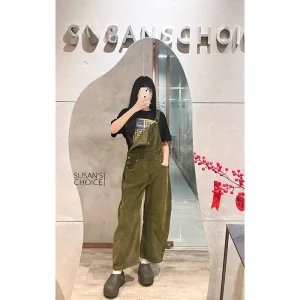 Susan Fashion Street Style Workwear Cargo Pants Velvet Two-tone Casual High Waist Long Trousers Women's Autumn Winter Clothes - AliExpress Jumpsuits&Rompers