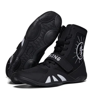 Men's Professional Lightweight Boxing Wrestling Shoes Black White Perfect for Sports Training in Gym and Outdoor Settings - AliExpress Sneakers