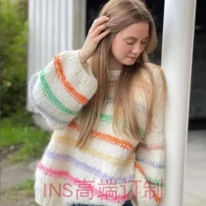 Hand-woven Hollow-out Sweater for Women, V-neck, Sexy Mohair, Pure, Hand-Woven, Can Customize, Autumn, New, 2024 - AliExpress Sweaters&Jumpers